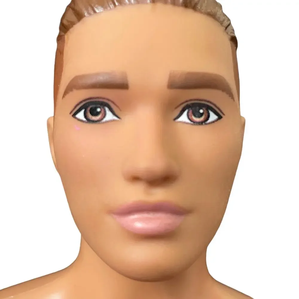 Barbie Ken Fashionista Doll #164 Purple Malibu Shirt Molded Brown Eyes & Hair
